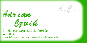 adrian czvik business card