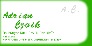 adrian czvik business card